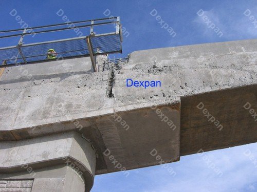 Dexpan Reinforced concrete bridge piers demolition, No Blasting