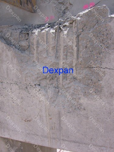Dexpan Reinforced concrete bridge piers demolition, No Blasting